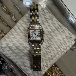 Cartier Gold and Silver Watch with Roman Numerals